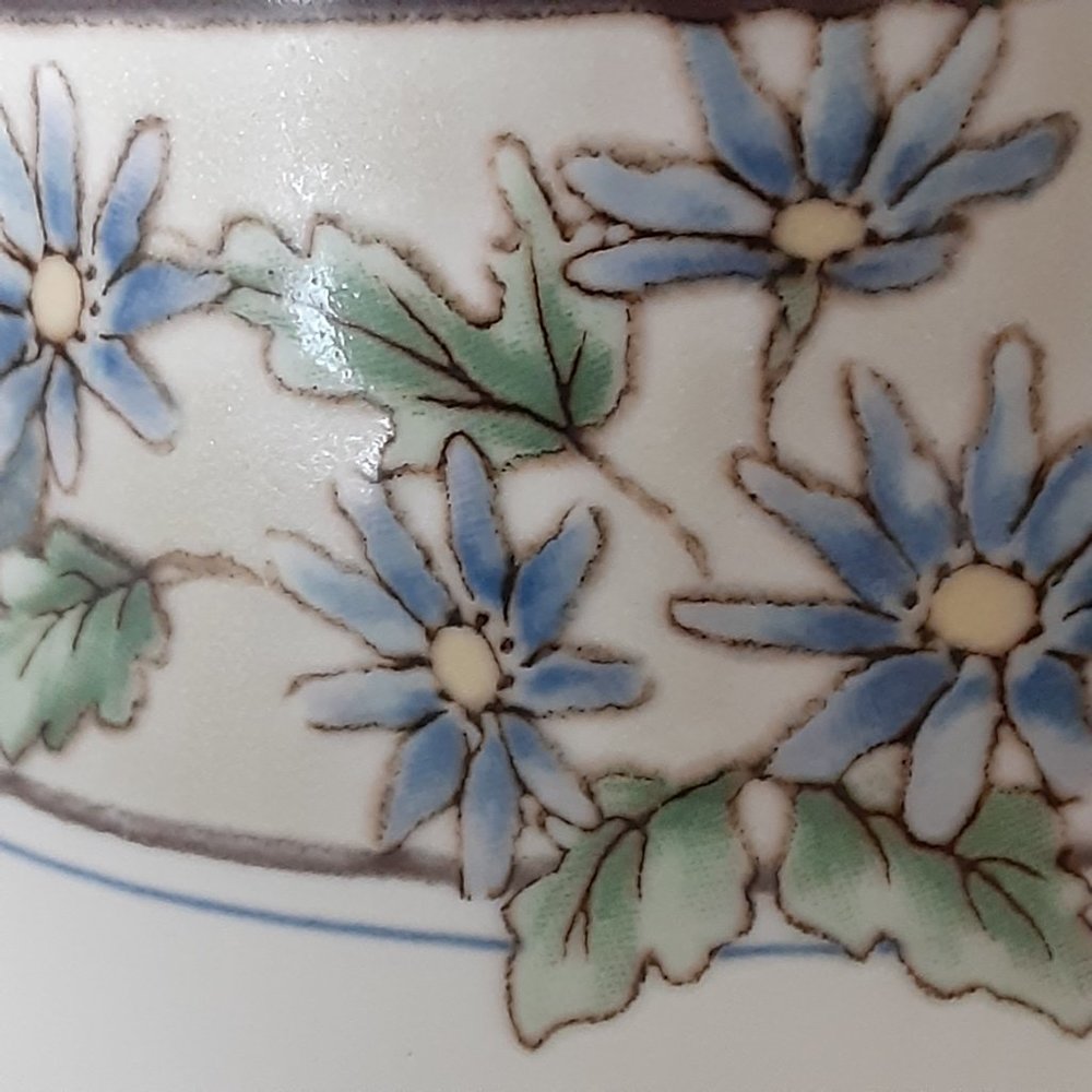 Vintage Mikasa Intaglio CA026 Summer Harvest Floral Flat Cups (3) Coffee Tea